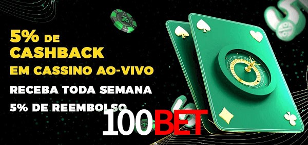 Promoções do cassino ao Vivo 100bet